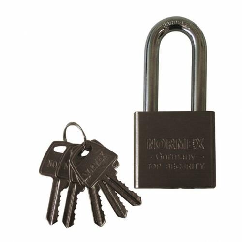Vorh�ngeschloss Stahl Normex 50mm Sicherheitsschloss B�gelschloss 5 Schl�ssel