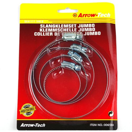 Schlauchschellen 4-teiliges Jumbo Sortiment Schlauchklemmen Rohrschellen