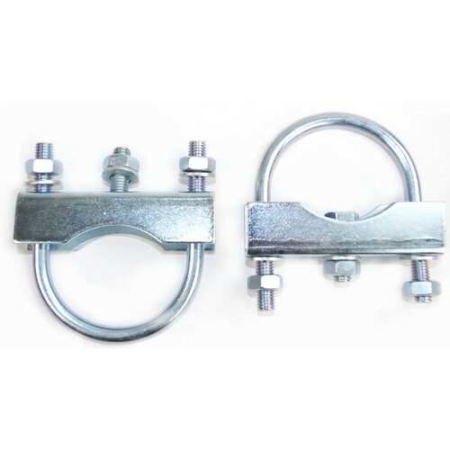 Runddeichselbefestigung f�r Sch�tzradklemme 2 St�tzradschelle Klemmschelle 70mm