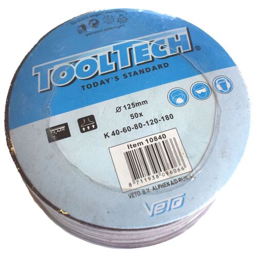 Schleifscheiben Schleifpapier 125mm 50Stk Sandpapier f�r Exzenter K 40 -180