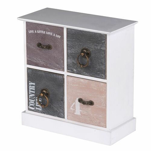 Bakaji Kommode aus Holz, quadratisch, 21 x 10 x 23 cm, Einheitsgr��e