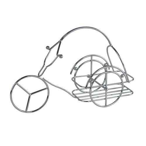 Weinflaschenhalter Fahrrad 33x13x21cm Metall verchromt Weinregal Weinst�nder