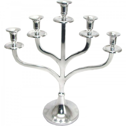 Kerzenst�nder Acheron Alu 5 Kerzen 42x17x45 cm Aluminium poliert silber Deko