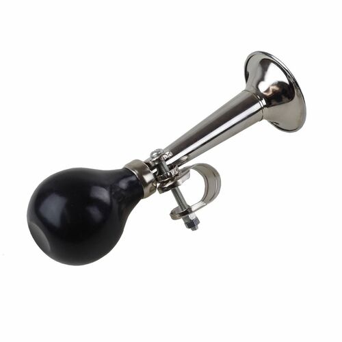 Fahrradhupe 18cm verchromt Ballhupe Lenkerhupe Fahrradtr�te Einklang Tr�te