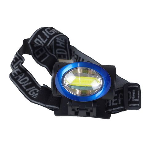 Stirnlampe LED 200Lumen 3W 4,8x6,9x5,5cm schwarz blau einstellbare Kopflampe
