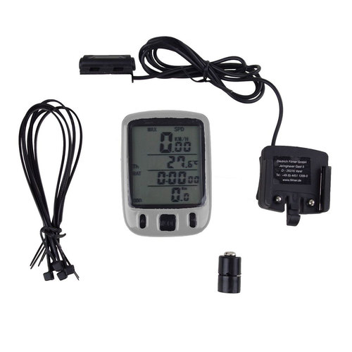 Fahrradcomputer 25 Funktionen silber Fahrradtachometer Fahrradtacho