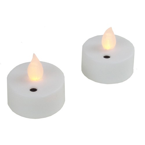 LED Teelichter 2St�ck flackernd weiss Ausblasfunktion inkl. Batterien Teelicht