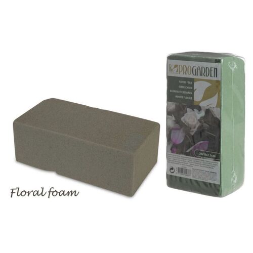 Steckschaum ca. 20x10x7,5cm Schaum f�r Blumen zum Basteln braun