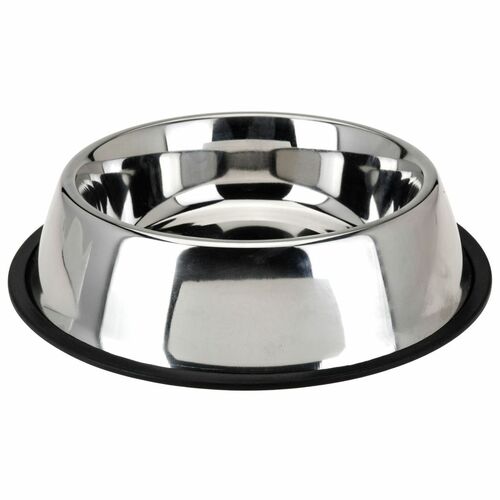 Futternapf Trinknapf Fressnapf 25cm Edelstahl Gummiring Napf Hund Wassernapf