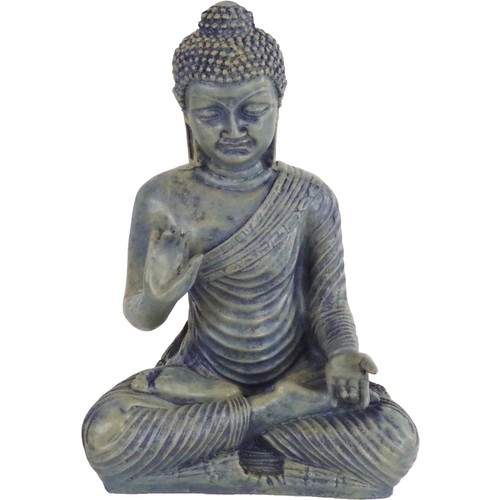 Buddha Skulptur sitzend 42cm Tempelbuddha Figur Polyresin Dekoration Feng Shui