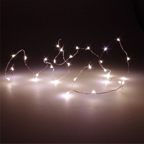 LED Lichterkette mit Batterie 10 20 30 50 100 warmwei� Drahtlichterkette 