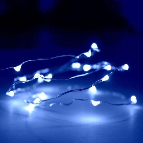 LED Lichterkette mit Batterie 10 20 30 50 100 kaltwei� Drahtlichterkette 