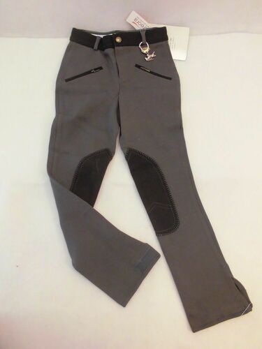 Kinder Reithose Kinderreithose Emilia Gr��e128 grau / schwarz