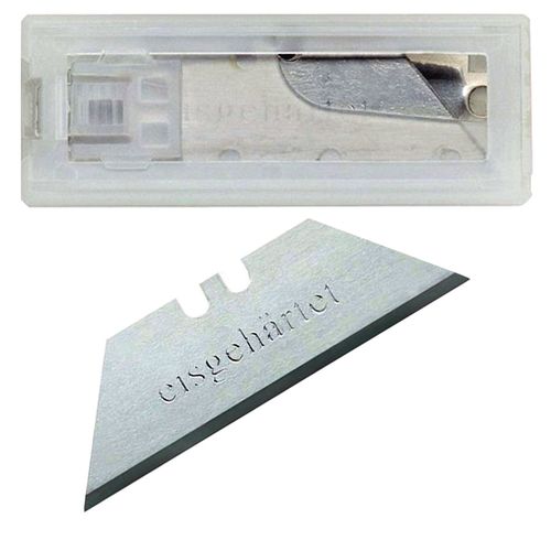 Trapezklingen 60mm Ersatzklingen 10 St�ck eisgeh�rtet Kunststoffbox Cutterklinge