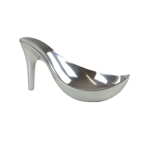 Aluminium Schale Pumps 30x14x14cm Hochglanz poliert Dekoschale Tischschale Deko