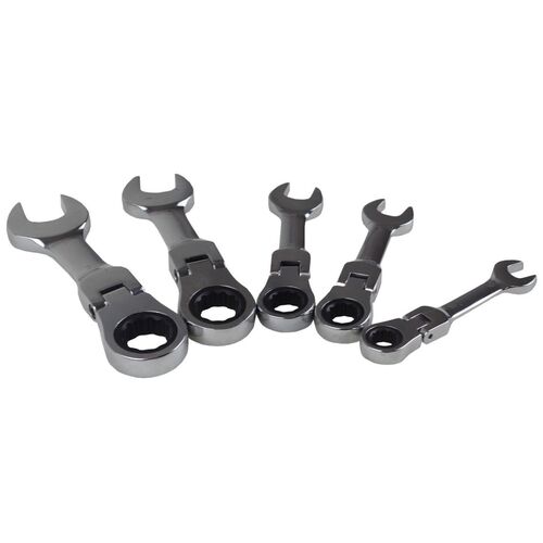 Gelenk Ratschenschl�ssel Satz 5-tlg. ca. 10 - 17 mm Maulschl�ssel Ringschl�ssel