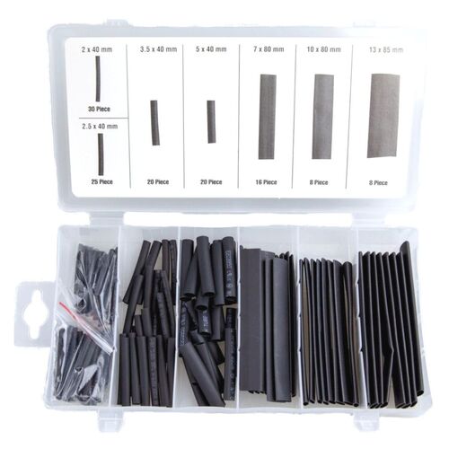 Schrumpfschlauch Sortiment 127tlg. schwarz 2-13mm Schrumpfschl�uche