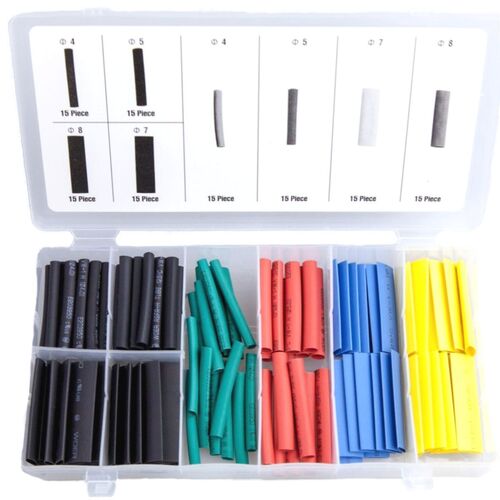 Schrumpfschlauch Sortiment 120tlg. farbig 4-8mm Schrumpfschl�uche in der Box