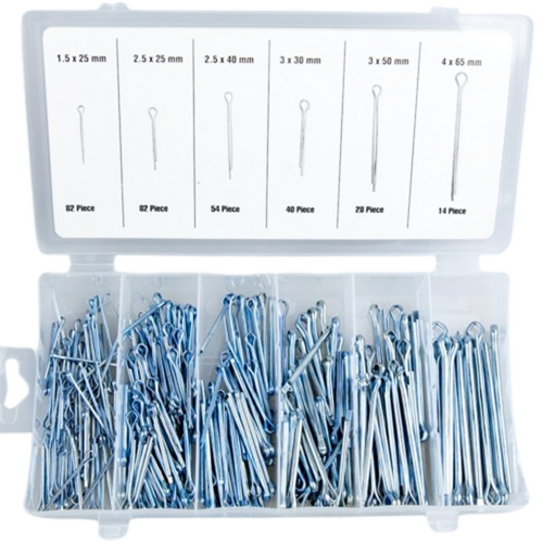 Splinte 300tlg. Sortiment 25-65mm Splint Sicherungsstifte Metallsplinte