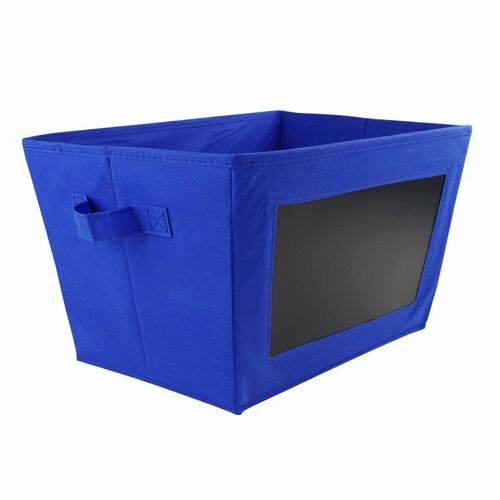 Aufbewahrungsbox Faltbox 40x28x23cm 3 Farben Stoffkorb beschreibbares Kreidefeld 