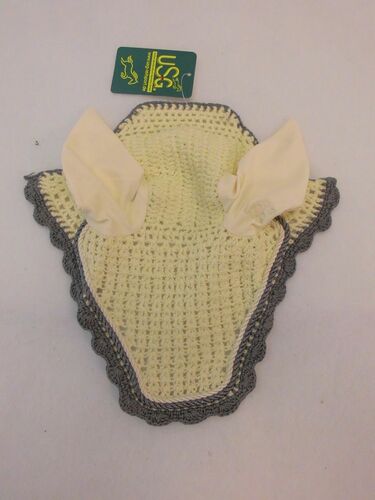 Fliegenhaube Fliegenmaske Fliegenschutz USG Baumwolle beige Vollblut