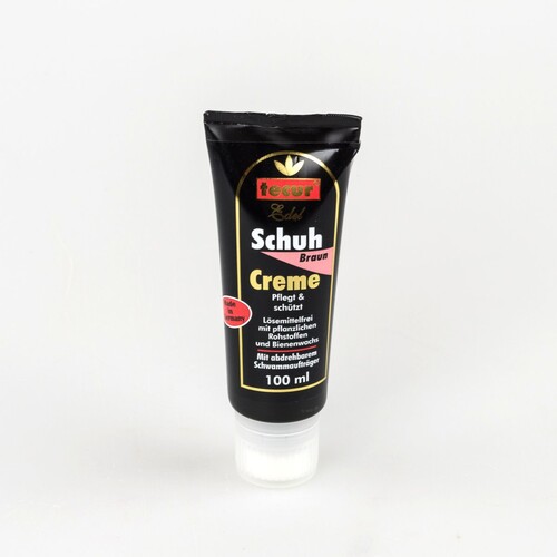 Tecur Schuhcreme braun 100ml Politur f�r Schuhe Schuhpflegemittel 