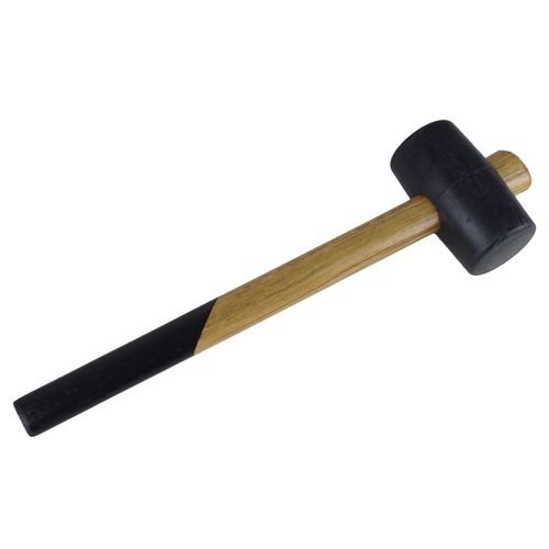 Gummihammer 250g 55mm Schonhammer Holzstiel Pflasterhammer Gummi Hammer