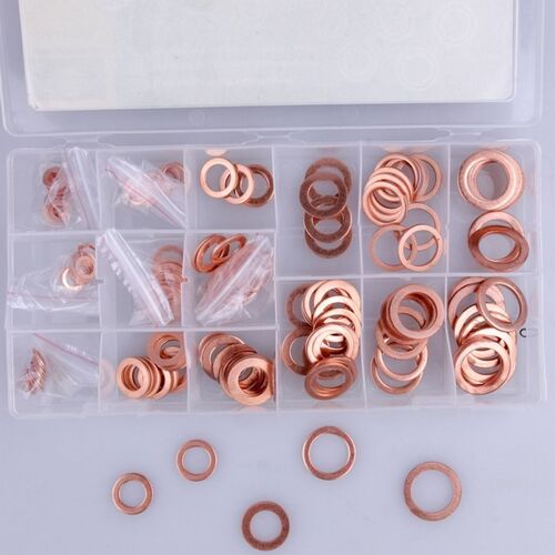 Kupferringe 150-tlg. Kupferring Sortiment Kupferdichtringe Dichtungsringe Kupfer