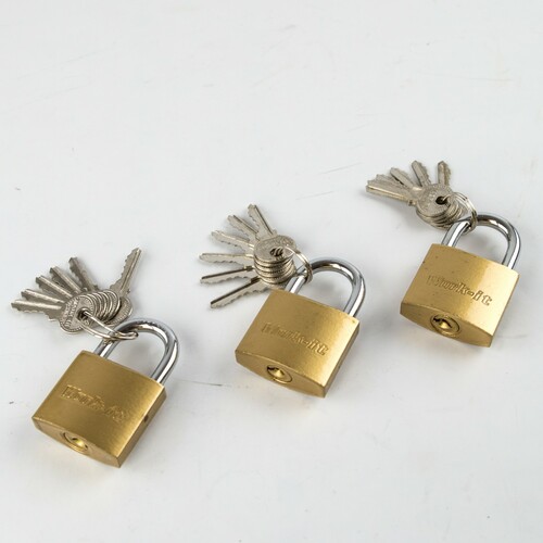 Vorh�ngeschloss 3-er Set 25/30/40mm mit je 6Schl�ssel