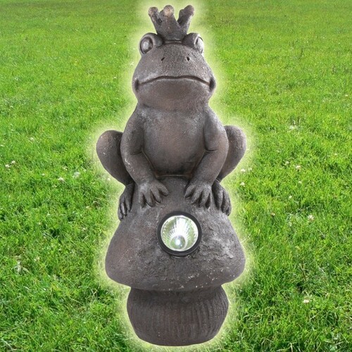 Solarleuchte 1LED Froschk�nig 53cm Solarlampe Gartendekoration Solar