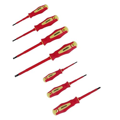 Schraubendrehersatz isoliert 7tlg. VDE Elektriker Schraubenzieher Kreuz Schlitz