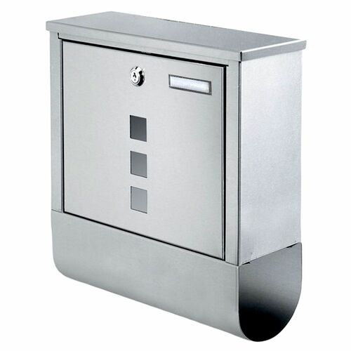 Briefkasten Edelstahl 31x10,5x33,5cm gro�es Postfach Zeitungsfach 2 Schl�ssel