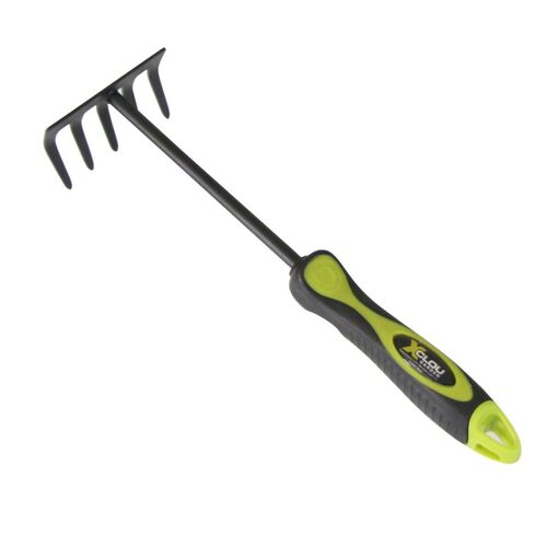 Kleinrechen mit 5 Zinken in schwarz mit TPE Griff