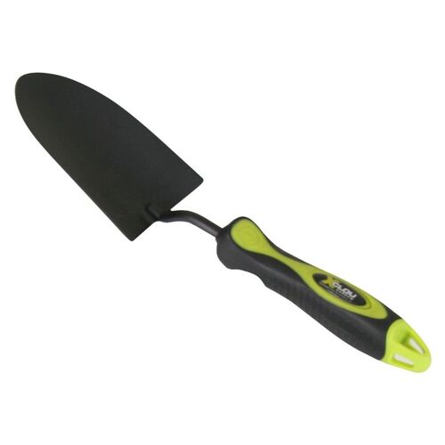 Blumenkelle in schwarz pulverbeschichtet mit TPR Griff