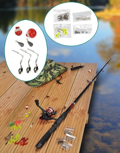 Angel-Set Anglerset Teleskopangel Set 70 Teile Angelausr�stung Angelzubeh�r Angler