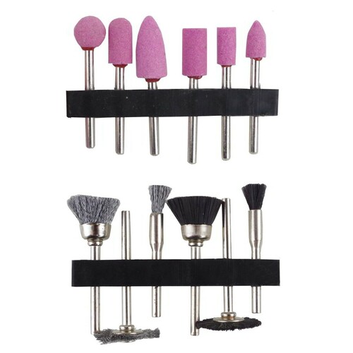 Zubeh�r Satz 12tlg. Minischleifer Schleifstifte Polierb�rsten Drahtb�rsten