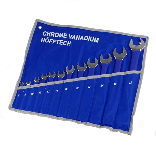 Maul-Gabelringschl�ssel Satz 12tlg. Cr-V 6-32mm Antirutschgriffe Maulschl�ssel