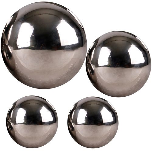 Edelstahlkugel Set gl�nzend 10/15/20cm Gartenkugel Dekokugel Edelstahl