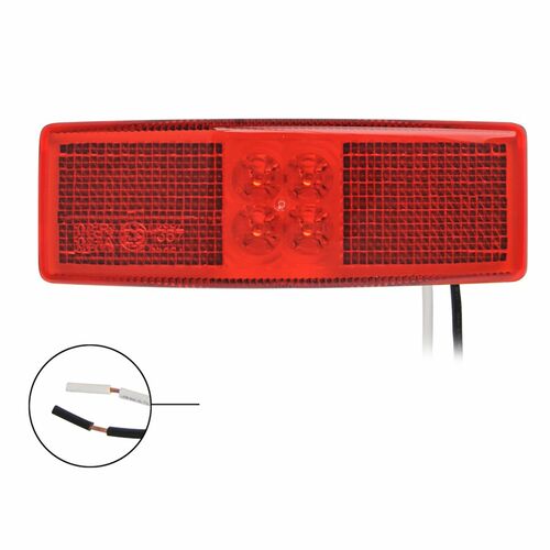 Positionsleuchte Begrenzungsleuchte LKW rot 110x40mm 4LED Umrissleuchte 12/24V