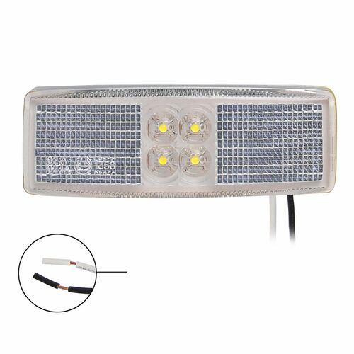 Positionsleuchte Begrenzungsleuchte LKW wei� 110x40mm 4LED Umrissleuchte 12/24V