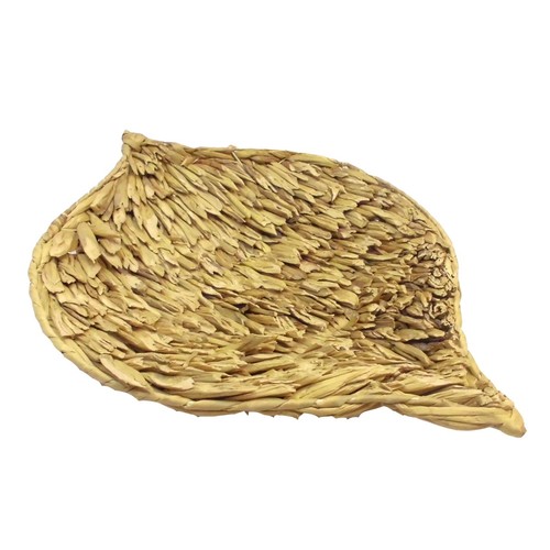 Moderne Schale Tischschale Blatt in 3 Gr��en Rattanschale Schilfrattan braun 