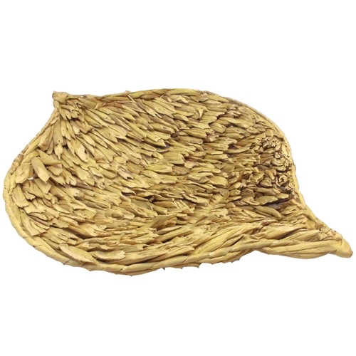 Moderne Schale Tischschale Blatt in 3 Gr��en Rattanschale Schilfrattan braun 