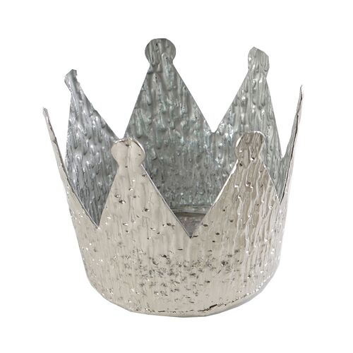 Kerzenleuchter Krone Groove silber S oder M Alu Teelichthalter Windlicht Leuchte 