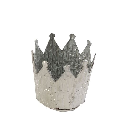 Kerzenleuchter Krone Groove silber S oder M Alu Teelichthalter Windlicht Leuchte 