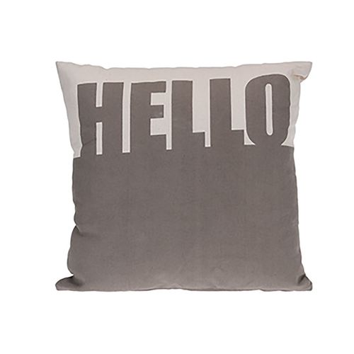 Kissen 45x45cm braun, schwarz, grau o. orange Dekokissen Aufdruck Kuschelkissen 