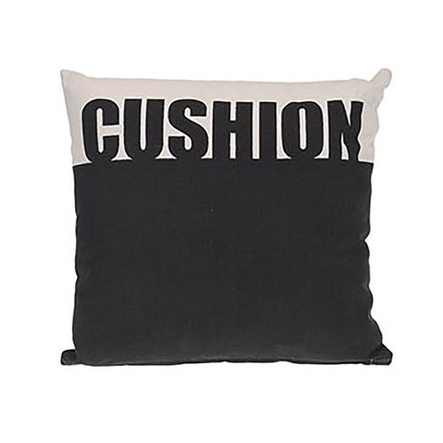 Kissen 45x45cm braun, schwarz, grau o. orange Dekokissen Aufdruck Kuschelkissen 