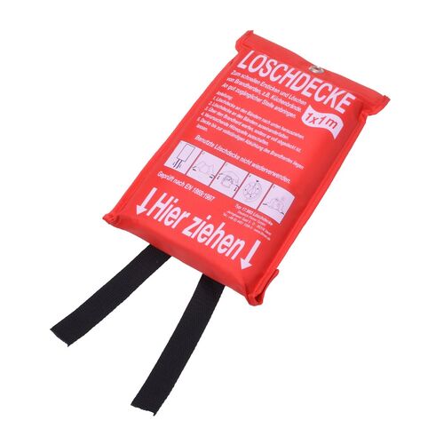 L�schdecke Brandschutzdecke 1x1 m rot Feuerl�schdecke Fiberglas Auto Feuerschutz