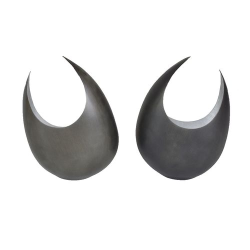 Leuchter Set Moon Metall anthrazit Teelichthalter Windlicht Leuchte Deko Mond