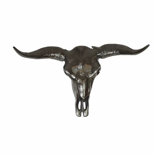 Casablanca - Wandobjekt B�ffel Aluminium vernickelt schwarz/anthrazit zum H�ngen