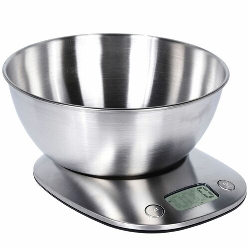 Digitale K�chenwaage mit R�hrsch�ssel Edelstahl max.5kg Briefwaage LCD Anzeige